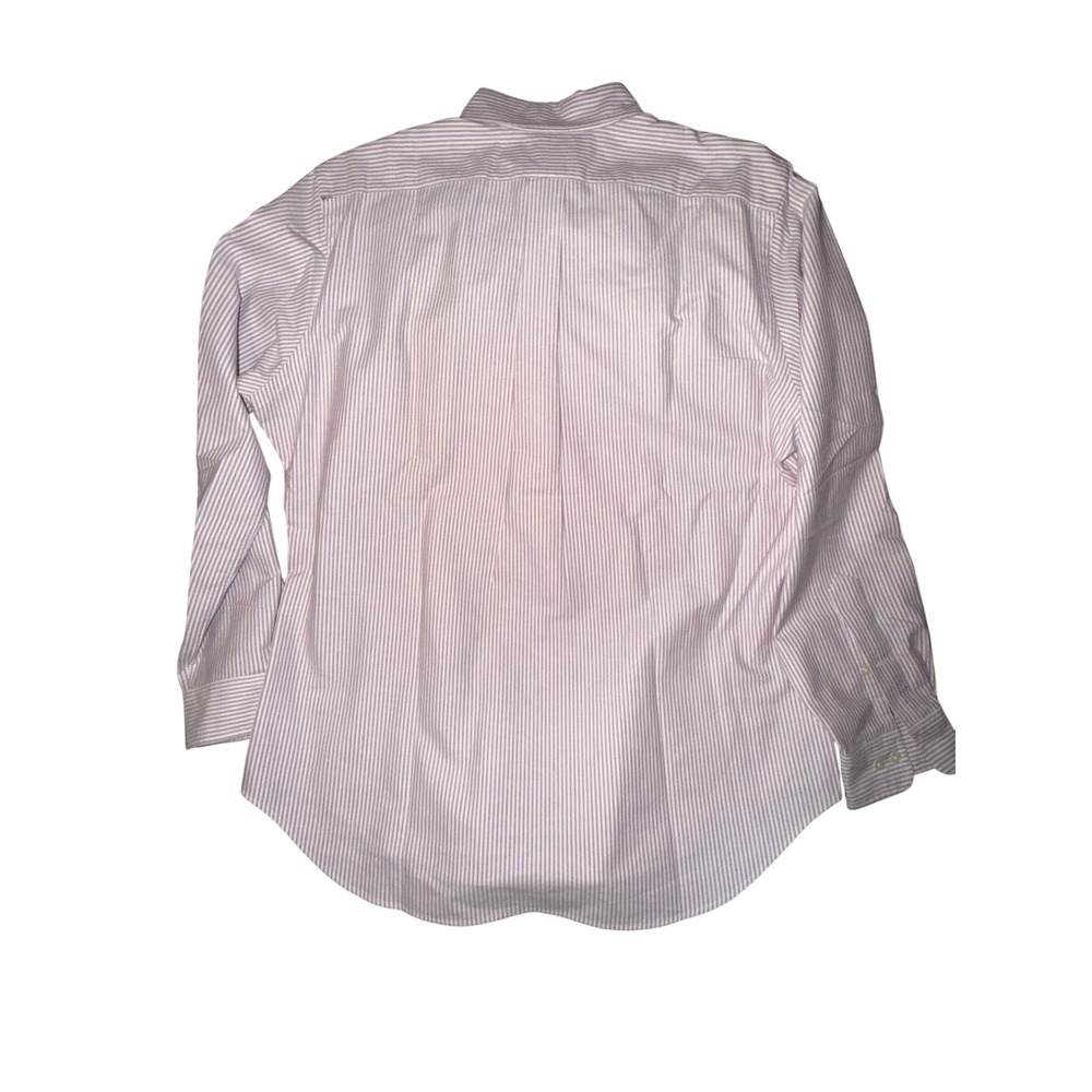 Polo Ralph Lauren Mens Pink White Striped Cotton Button Down Classic Fit XL - Picture 3 of 8